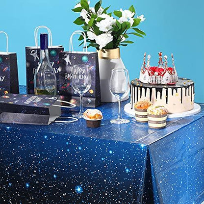 3pcs Space Tablecloth Starry Night Tablecloth for Birthday Party Decorations - Lasercutwraps Shop