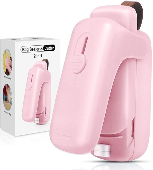 Bag Sealer Mini, Handheld Bag Heat Vacuum Sealer, 2 in 1 Heat Sealer & Cutter Portable Bag Resealer Machine for Plastic Bags - Lasercutwraps Shop
