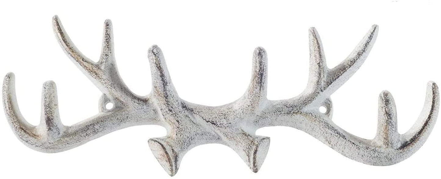 Vintage Cast Iron Deer Antlers Wall Mounted Hooks - Lasercutwraps Shop
