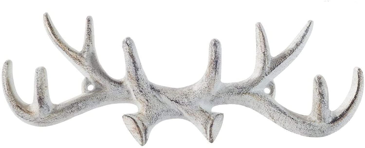 Vintage Cast Iron Deer Antlers Wall Mounted Hooks - Lasercutwraps Shop