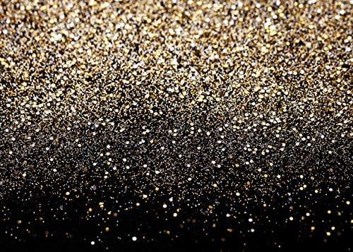 Black and Gold Backdrop Golden Spots Backdrop Vinyl Photography Backdrop Vintage Astract Background - Lasercutwraps Shop