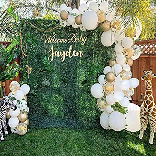 124Pcs White Gold Latex Balloon Arch Garland for Baby Shower Wedding Birthday - Lasercutwraps Shop