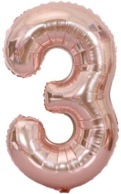 Rose Gold Number 1 Balloon, 40 Inch - Lasercutwraps Shop