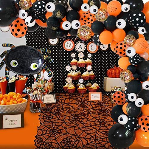 121 Pack Halloween Balloon Arch Garland Kitwith Mylar Spider Balloon for Kids Halloween Theme Party - Lasercutwraps Shop