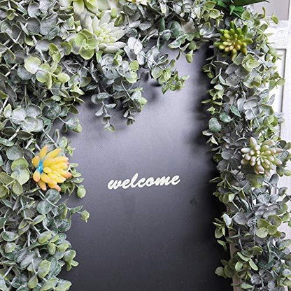 6inch Artificial Faux Eucalyptus Leaves Greenery Garland Wedding Arch Swag Backdrop - Lasercutwraps Shop