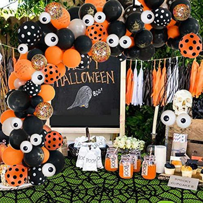 121 Pack Halloween Balloon Arch Garland Kitwith Mylar Spider Balloon for Kids Halloween Theme Party - Lasercutwraps Shop