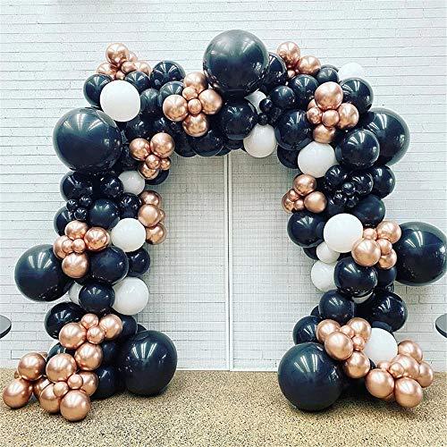 147pcs Black and Rose Gold New Year Balloon Garland Arch Kit for Party - Lasercutwraps Shop
