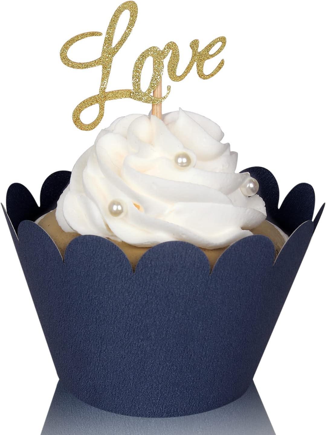 Set of 100 Artistic Bake Cake Cups Filigree Little Vine Lace Laser Cut Cupcake Wrapper Liner Baking Cup Muffin CaseTrays for Wedding Birthday Party Decoration - Lasercutwraps Shop