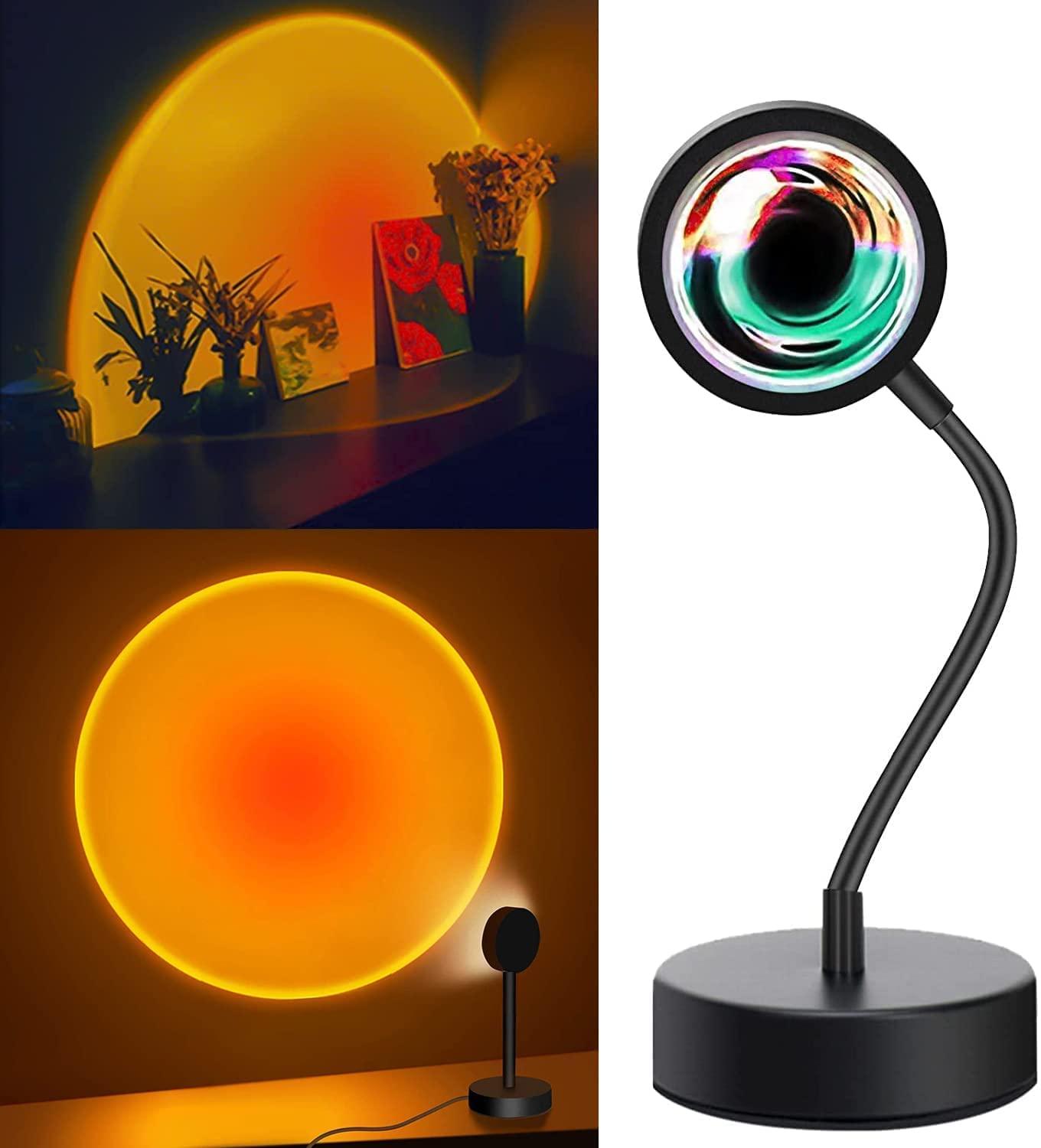 Sunset Lamp Projector, 360degree Sunset Projection Lamp Dimmable LED Night Light Projector for Kids Bedroom/Room Decor - Lasercutwraps Shop