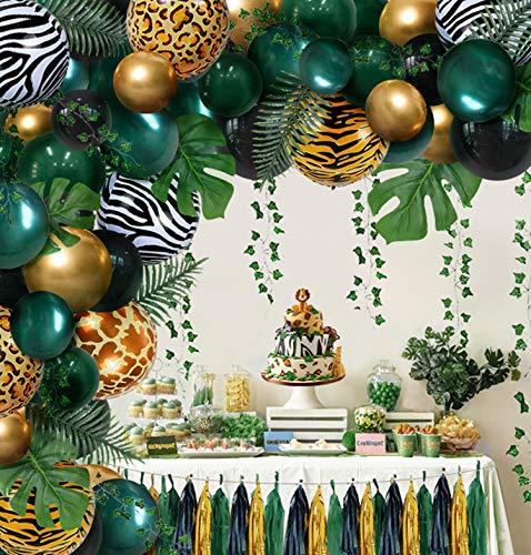 Jungle Safari Tropical Theme Sage Green Balloons Baby Shower Party Supplies Decorations - Lasercutwraps Shop