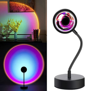 Sunset Lamp Projector, 360degree Sunset Projection Lamp Dimmable LED Night Light Projector for Kids Bedroom/Room Decor - Lasercutwraps Shop