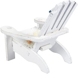 Set of 4 Mini Adirondack Beach Chair Ornaments for Coastal, Ocean, Nautical Theme Home Bathroom Decorations (4 in) - Lasercutwraps Shop