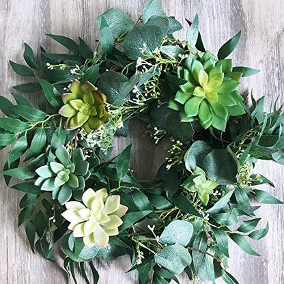 2pcs Fake Greenery Garlands Artificial Silver Dollar Eucalyptus Garland for Weddings - Lasercutwraps Shop