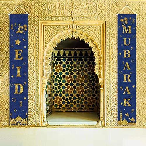 Ramadan EID Mubarak Decorations Banner,Muslim Ramadan EID Welcome Porch Sign - Lasercutwraps Shop