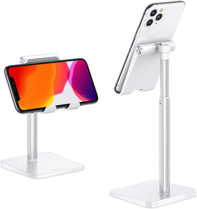 Adjustable Angle Height Desk Phone Dock Holder for iPhone SE 2/11 / 11 Pro/XS Max/XR, Samsung Galaxy - Lasercutwraps Shop