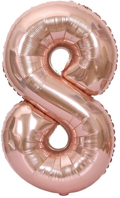 Rose Gold Number 1 Balloon, 40 Inch - Lasercutwraps Shop