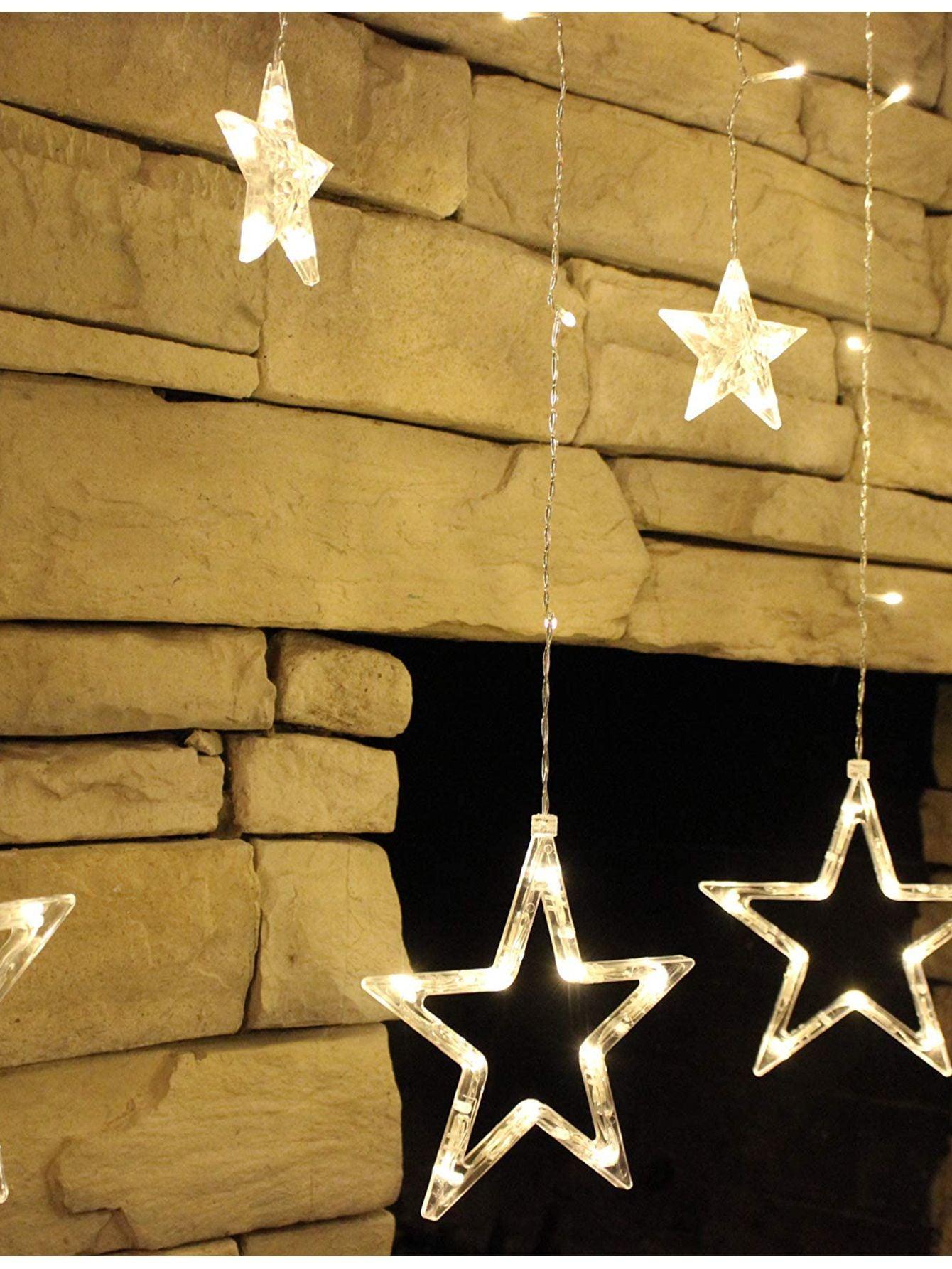 Star Curtain Lights, Stars Window Curtain Lights Fairy Lights - Lasercutwraps Shop