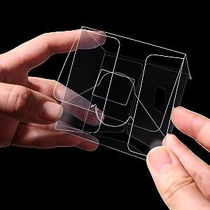 60 Pcs Clear Favor Boxes, Mini Transparent Cube Macaron Boxes Candy Boxes for Wedding Favors Baby Shower - Lasercutwraps Shop