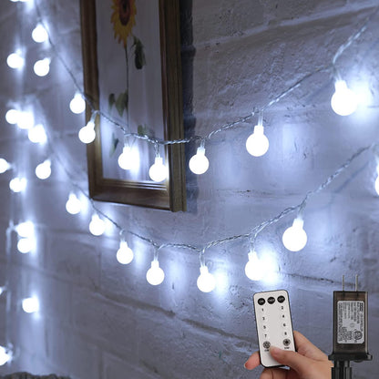 33 Feet 100 Led Fairy Lights Plug in, 8 Modes with Remote Mini Globe Lights for Indoor Outdoor - Lasercutwraps Shop