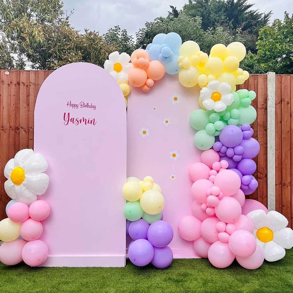 169pcs Daisy Balloon Garland Kit Pastel Sunflower Balloons Garland - Lasercutwraps Shop