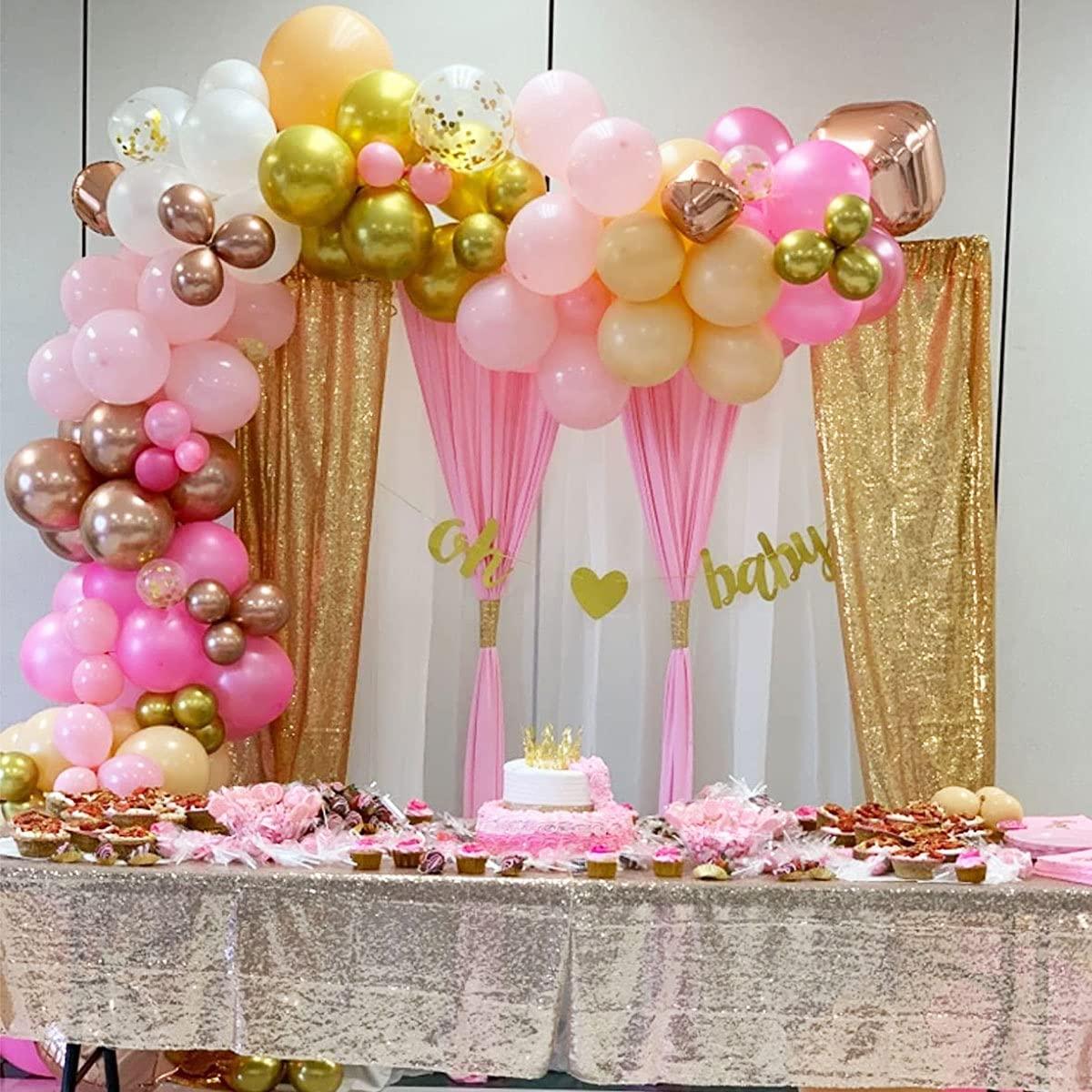 171pcs Rose Gold DIY Balloons Garland with Various Sizes Pink Blush White Balloons - Lasercutwraps Shop