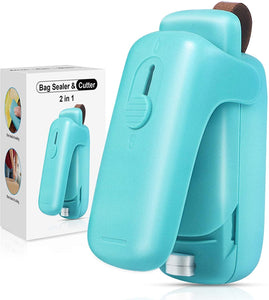 Bag Sealer Mini, Handheld Bag Heat Vacuum Sealer, 2 in 1 Heat Sealer & Cutter Portable Bag Resealer Machine for Plastic Bags - Lasercutwraps Shop
