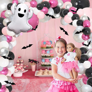 175pcs Girls Halloween Baby Shower Party Decorations - Pink and Black Halloween Balloon Garland Arch Kit - Lasercutwraps Shop