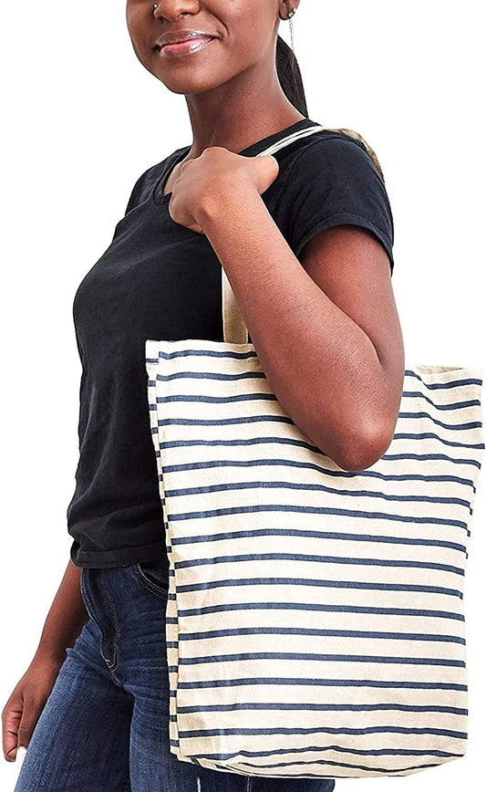 Reusable Tote Bags, Cotton Canvas Cloth for Grocery, Shopping (3 Designs, 15x16.5 inches) - Lasercutwraps Shop