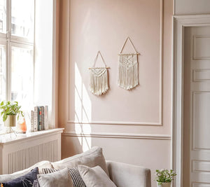 2 Pcs Macrame Wall Hanging Art Woven Boho Wall Decor - Lasercutwraps Shop