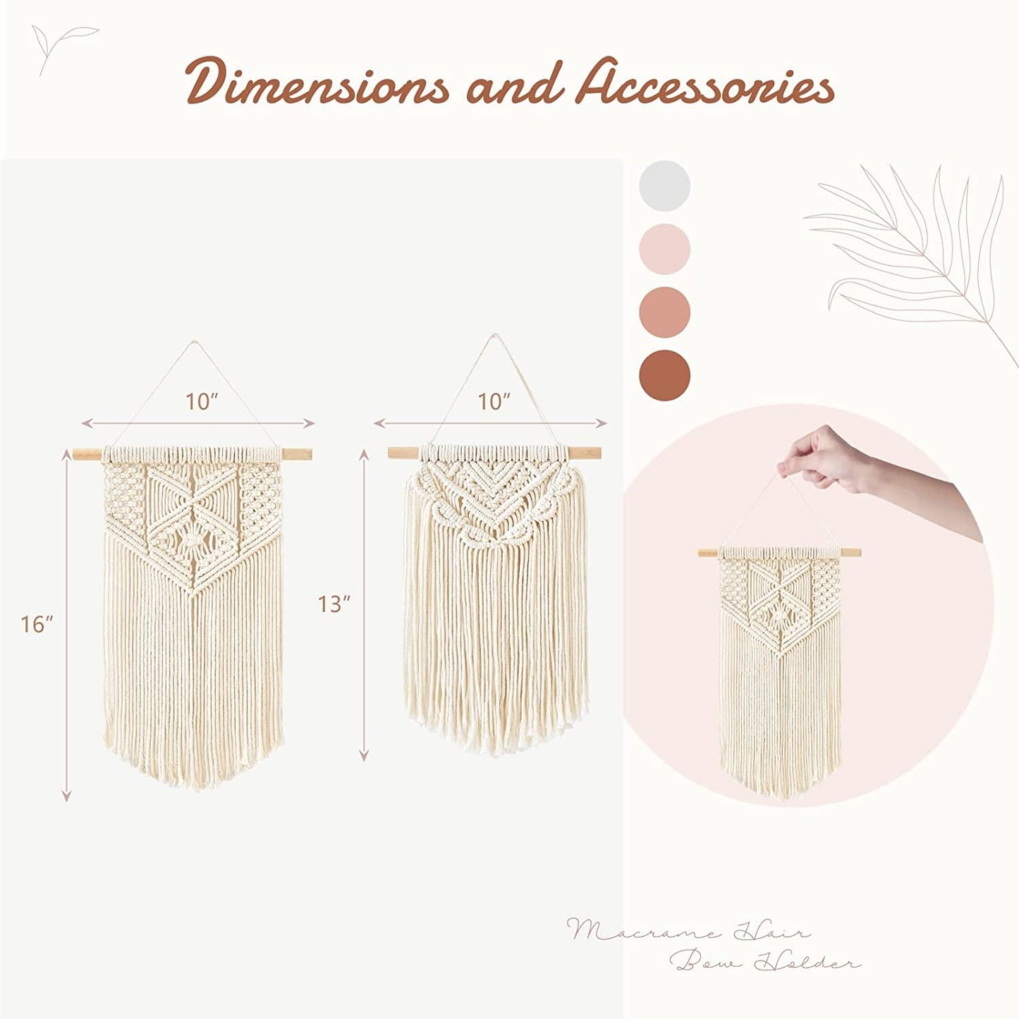 2 Pcs Macrame Wall Hanging Art Woven Boho Wall Decor - Lasercutwraps Shop