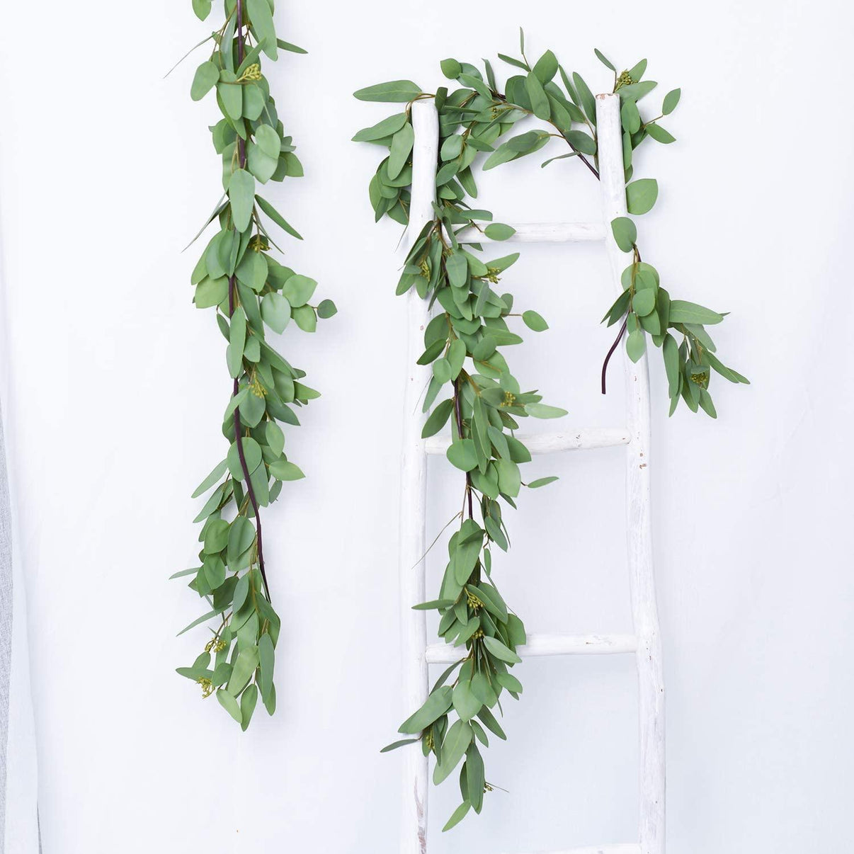 5.5Ft Seeded Eucalyptus Garland, Artificial Vines Faux Eucalyptus Tabl ...