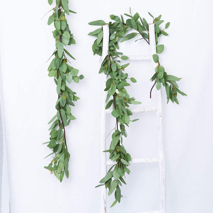 5.5Ft Seeded Eucalyptus Garland, Artificial Vines Faux Eucalyptus Table Garland Artificial Eucalyptus Garland Greenery Wedding Backdrop Arch Decor - Lasercutwraps Shop