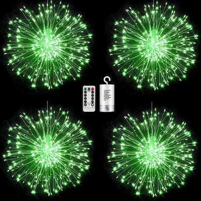 4 Pieces Firework Lights Led Copper Wire Starburst String Lights 8 Modes Battery Operated Fairy Lights with Remote,Wedding Christmas Decorative Hanging Lights - Lasercutwraps Shop