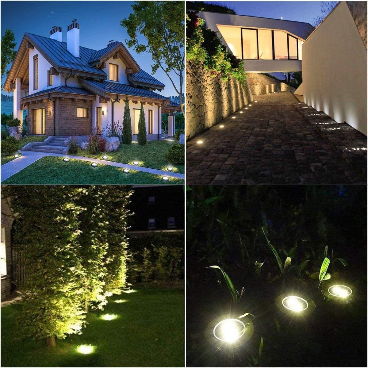 Solar Ground Lights, Waterproof Solar Garden Lights, Upgraded Outdoor Garden Waterproof Bright in-Ground Lights - Lasercutwraps Shop