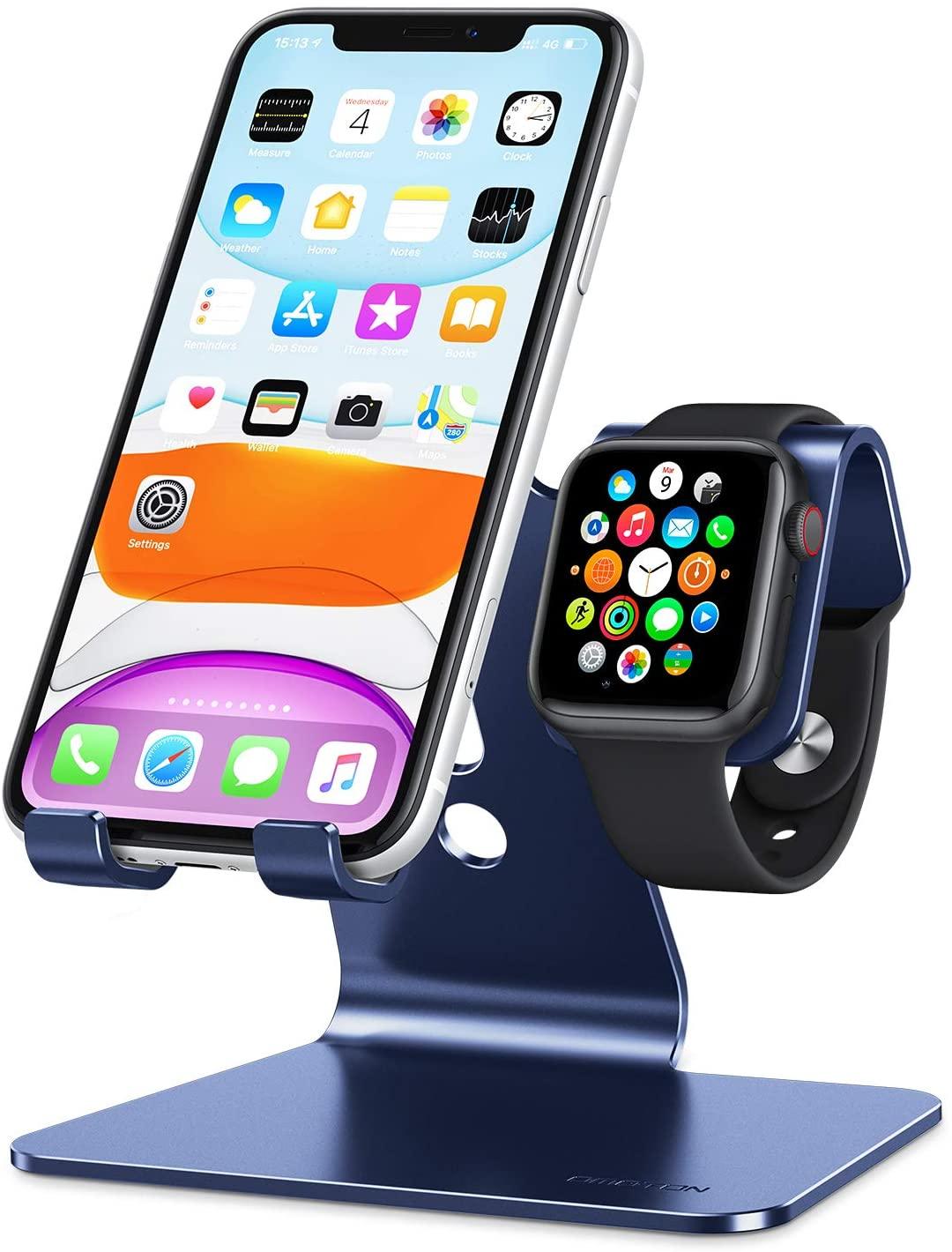 2 in 1 Universal Desktop Stand Holder for iPhone and Apple Watch - Lasercutwraps Shop