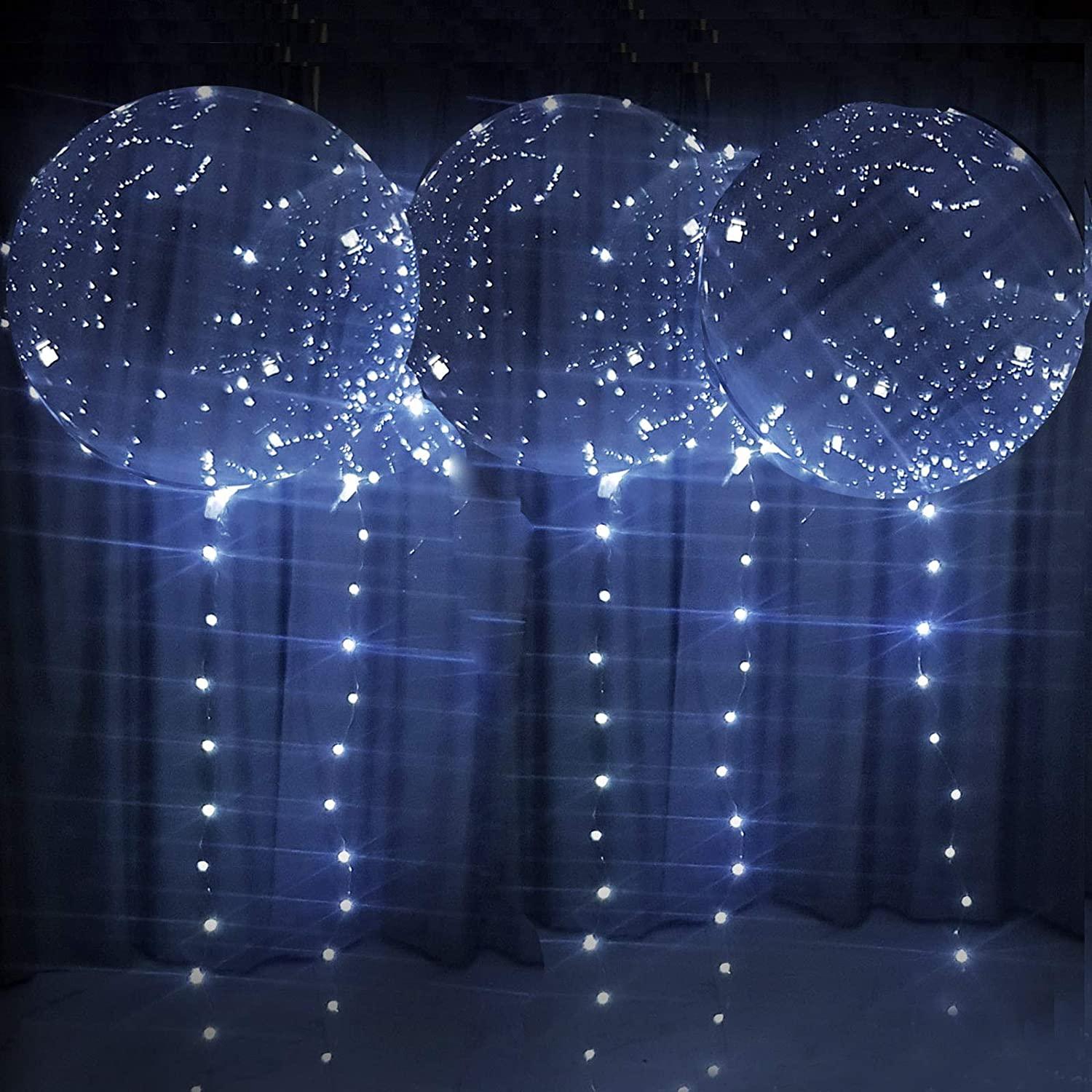 Led Balloons with Batteries Light up Party Balloons Clear Transparent Balloons for Birthday, Wedding Balloons Decorations - Lasercutwraps Shop