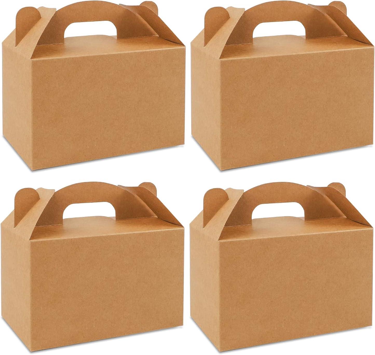 36 Pack Brown Goodies Boxes Dessert/ Treat/ Gable/ Kraft Party Favor Boxes for Keeping Candy, Popcorn - Lasercutwraps Shop