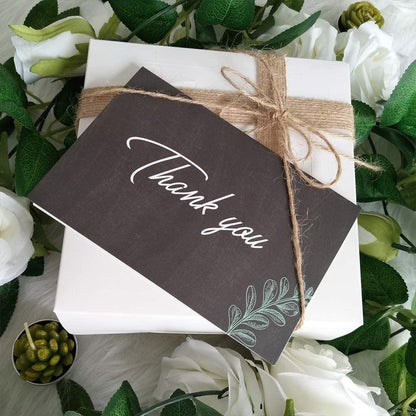 150 Sets Thank You Cards with Envelopes Stickers Bulk Thank You Notes 6 Designs of Chalkboard Floral Thank You Note Cards - Lasercutwraps Shop