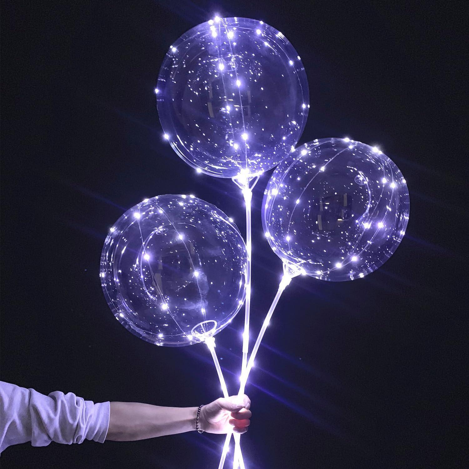 Clear Plastic Balloon Sticks Holder With Cup for Led Balloons