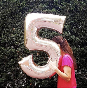 Rose Gold Number 1 Balloon, 40 Inch - Lasercutwraps Shop