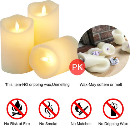 Flickering Flameless Candles Waterproof Outdoor Candles Battery Operated Candles with Remote - Lasercutwraps Shop