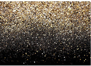 Black and Gold Backdrop Golden Spots Backdrop Vinyl Photography Backdrop Vintage Astract Background - Lasercutwraps Shop