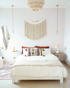 Large Macrame Wall Hanging Boho Tapestry Curtain Fringe Woven Bohemian Above Bed Wall Decor - Lasercutwraps Shop