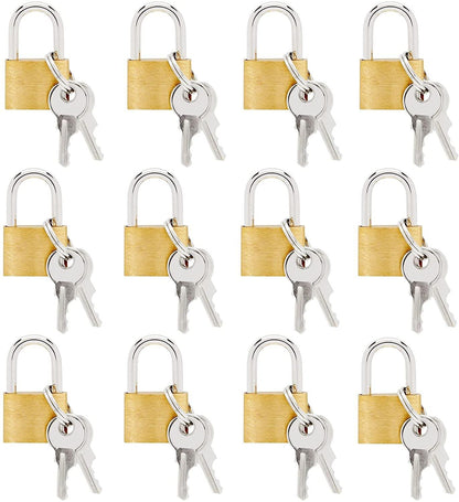 12 Pack Small Locks with Keys, Mini Padlock for Luggage, Backpacks, Gym Bags, Jewelry Box, Diaries - Lasercutwraps Shop