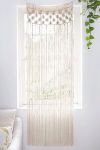Macrame Curtain Wall Hanging, Doorway Window Curtains Decor, 29" W x 80" L - Lasercutwraps Shop