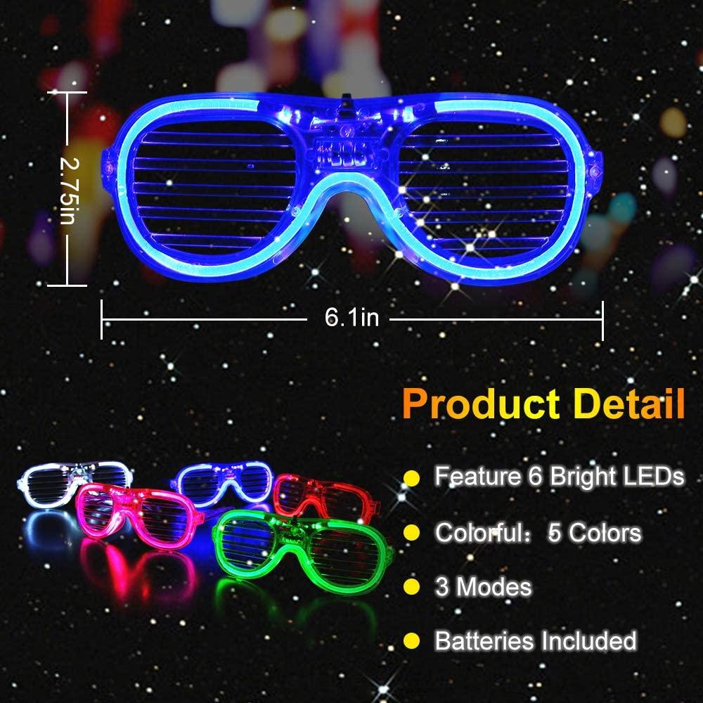 Light Up Glasses Glow in the Dark Party Supplies for Kids Adult Birthday Party Favors Neon Glasses - Lasercutwraps Shop