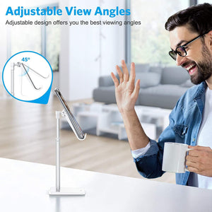 Adjustable Angle Height Desk Phone Dock Holder for iPhone SE 2/11 / 11 Pro/XS Max/XR, Samsung Galaxy - Lasercutwraps Shop