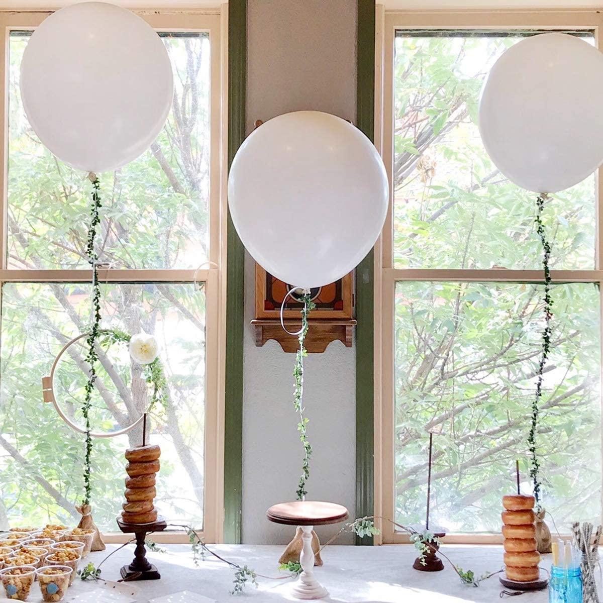 36 inch White Latex Balloons Large Round Balloon for Birthday Wedding Party Decorations - Lasercutwraps Shop