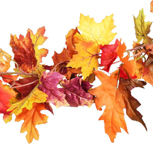 2 Pack Fall Garland Maple Leaf, 5.9Ft/Piece Hanging Vine Garland, Artificial Autumn Garland Thanksgiving Decoration for Home Wedding - Lasercutwraps Shop