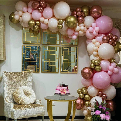 171pcs Rose Gold DIY Balloons Garland with Various Sizes Pink Blush White Balloons - Lasercutwraps Shop